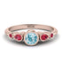 Bezel Symmetrical Aquamarine Ring - Ivy No. 411